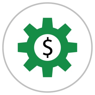 Dolar simgesi, basit web logo illüstrasyonu 