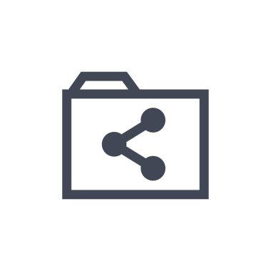 veri web simgesi, vektör illüstrasyonunu paylaş