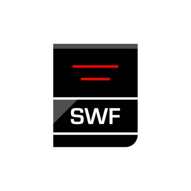 swf dosya biçimi simgesi, vektör illüstrasyonu basit tasarım