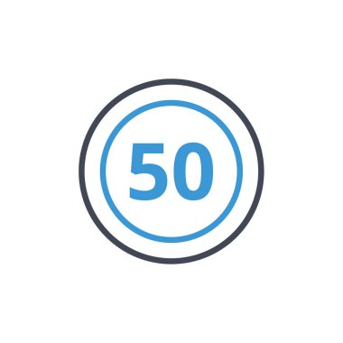 50 sikke satırı simgesi. 