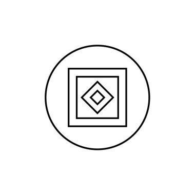 Soyut çokgen geometrik şekil simgesi, vektör illüstrasyonu