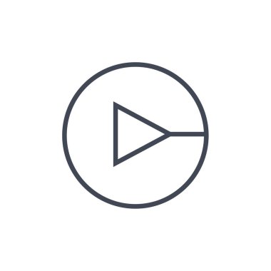 Basit ok simgesi vektör illüstrasyonu