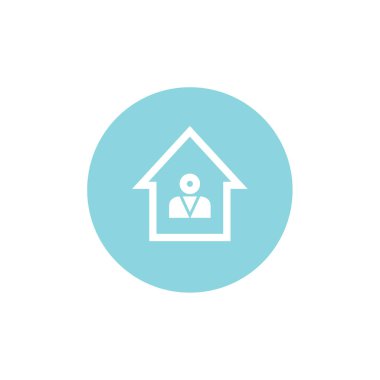 Modern b 'nin vektör illüstrasyonu ev simgesinden yoksun