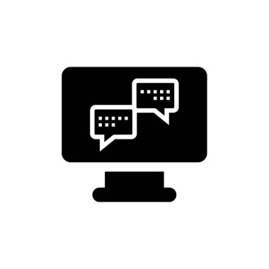 Metin Mesajlaşması modern simgesinin vektör illüstrasyonu