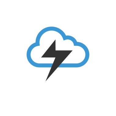 Bulut simgesi vektör illüstrasyonu