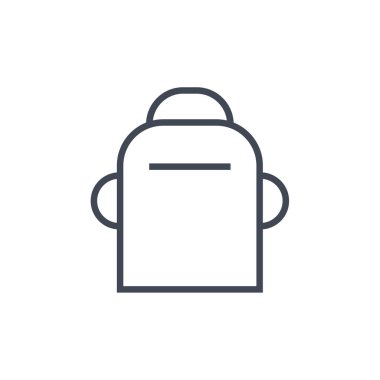 sırt çantası simgesi vektör illüstrasyonu   