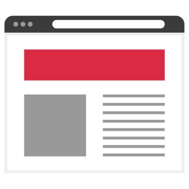 kullanıcı arayüzü tasarımı. Web simgesi basit illüstrasyon 