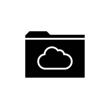bulut veri simgesi basit vektör illüstrasyonu