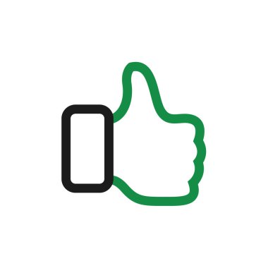 Düz bir şekilde başparmağınızı kaldırın. vektör illüstrasyonu      