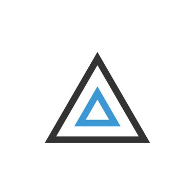 üçgen simgesi, vektör illüstrasyonu basit tasarım