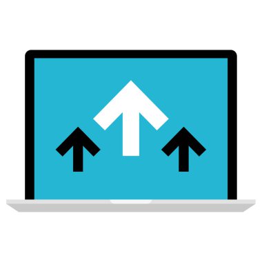 laptop ile ok simgesi