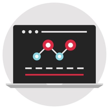 Analizler. Web simgesi basit illüstrasyon