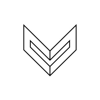 Beyaz arkaplanda ok simgesi, vektör illüstrasyonu