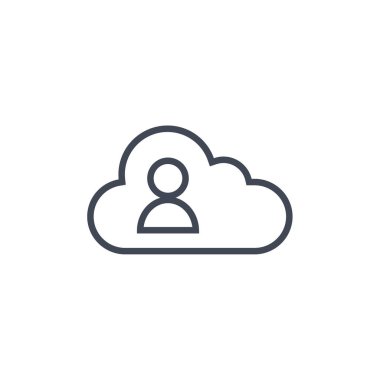 bulut hesaplama simgesi vektör illüstrasyon tasarımı