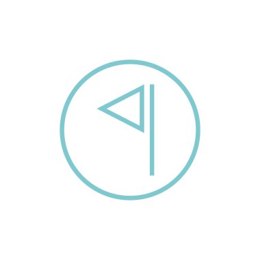 Düz dizayn biçimi simgesinin vektör illüstrasyonu