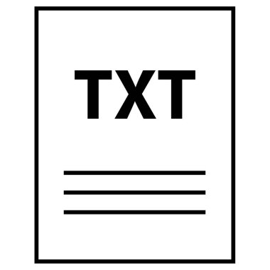 TXT dosya biçimi vektör illüstrasyonu