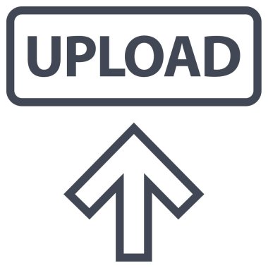 Düz biçim vektör illüstrasyonunda simge yükle 