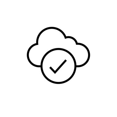 bulut hesaplama simgesi, vektör illüstrasyonu