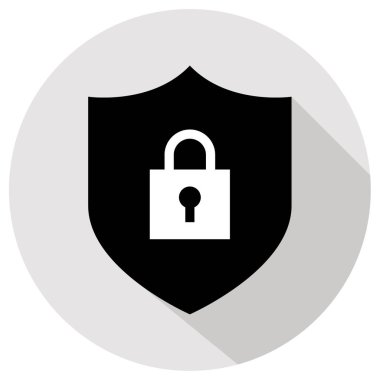 Modern güvenlik simgesinin vektör illüstrasyonu