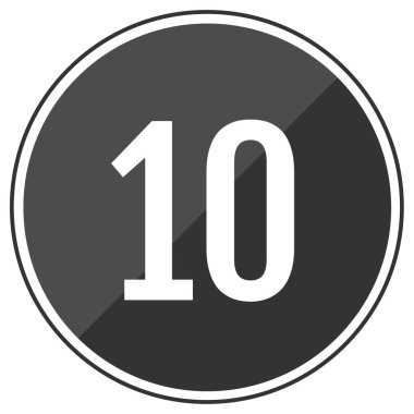 10 numaralı simge. vektör illüstrasyonu