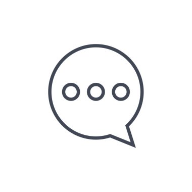 Sohbet balonu ikonu vektör çizimi tasarımı