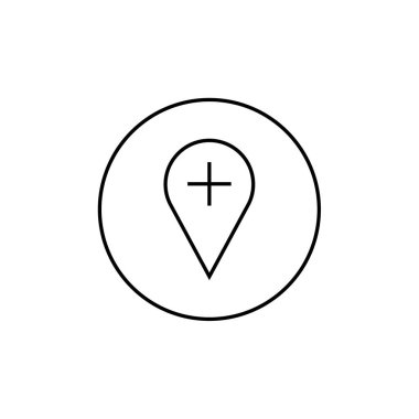 Harita işaretleyici simgesi. vektör illüstrasyonu