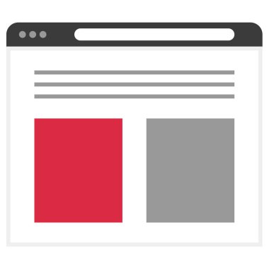 Tarayıcı. Web simgesi basit illüstrasyon