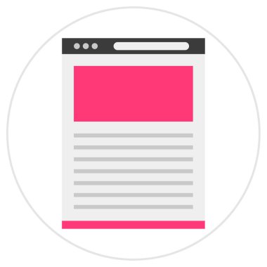 İnternet sitesi. Web simgesi basit illüstrasyon