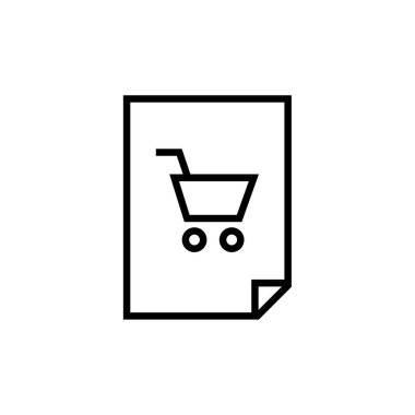Alışveriş arabası ikon vektör illüstrasyonu