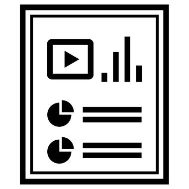 Rapor ver. Web simgesi basit illüstrasyon