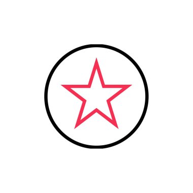 Ağ ve mobil uygulama tasarımınız için beyaz arkaplanda izole edilmiş yıldız simgesi vektörü, bayrak logosu konsepti