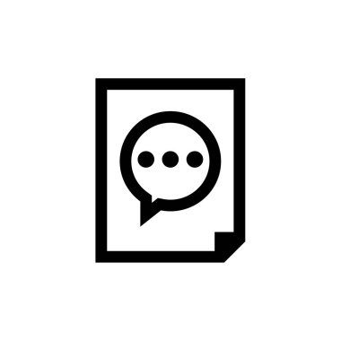 Sohbet simgesi vektörü beyaz arkaplanda izole edildi, Metin Mesajlaşması, konuşma balonu logosu kavramı