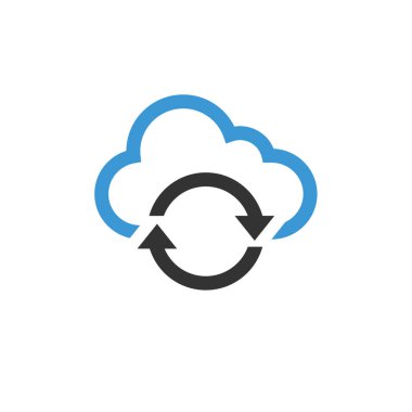 Bulut hesaplama simgesi vektör illüstrasyonu