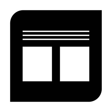 Pencere. Web simgesi basit illüstrasyon