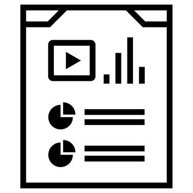 Rapor ver. Web simgesi basit illüstrasyon