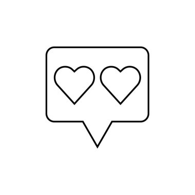 Sohbet balonu ikonu vektör çizimi tasarımı