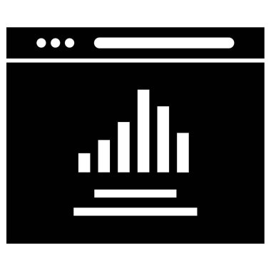 Analizler. Web simgesi basit illüstrasyon