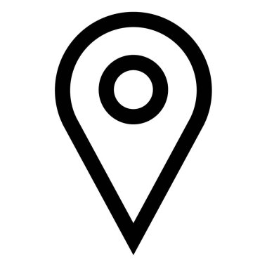 konum. Web simgesi basit illüstrasyon