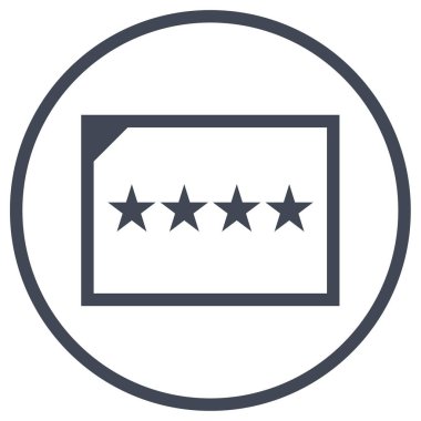 bilet simgesi, vektör illüstrasyonu