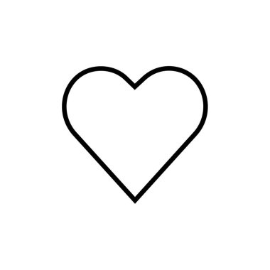 Kalp ikonu vektör illüstrasyonu