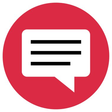 SMS ve Metin Mesajlaşması ikon vektör illüstrasyonu