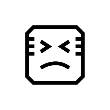 yüz maskesi simgesi, vektör illüstrasyonu