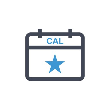 Takvim simgesi, vektör çizimi