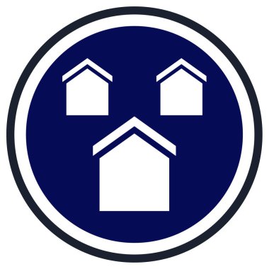 üç ev ev web simgesi basit illüstrasyon