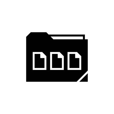 Dosya. Web simgesi basit illüstrasyon     