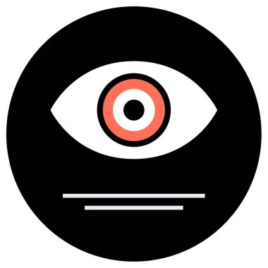 Göz. Web simgesi basit illüstrasyon