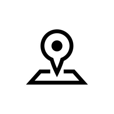 Gezinti PIN basit simgesi, vektör çizim