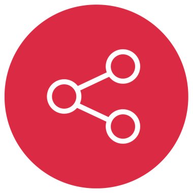 İnternet paylaşım simgesi, vektör illüstrasyonu basit tasarım