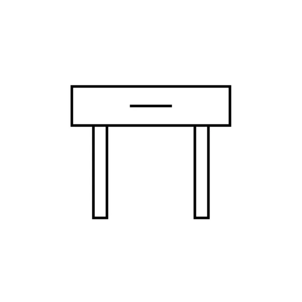 Træ Bord Ikon Simpel Illustration Vektorsymbol Web – Stock-vektor