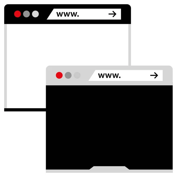 Browserfenster Vorlage Browser Browserfenster — Stockvektor